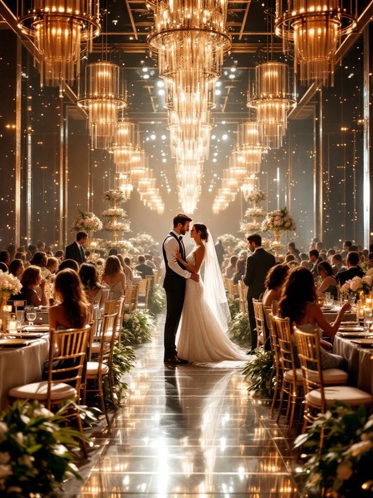 stainless steel wedding decor