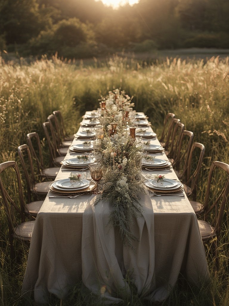 meadow style tablescape - Illustration 1