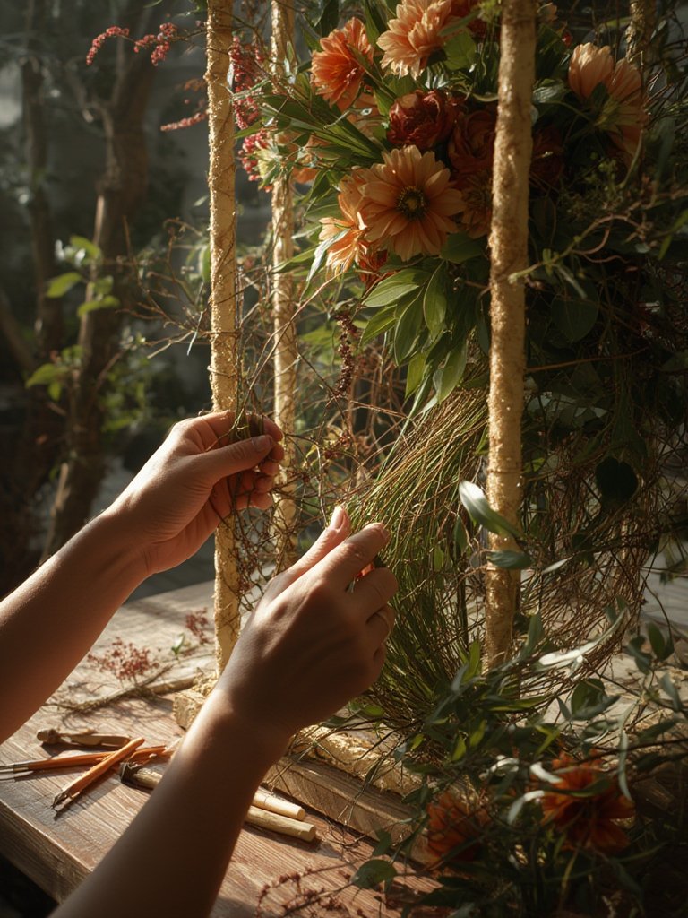sculptural floral installation - Illustration 2