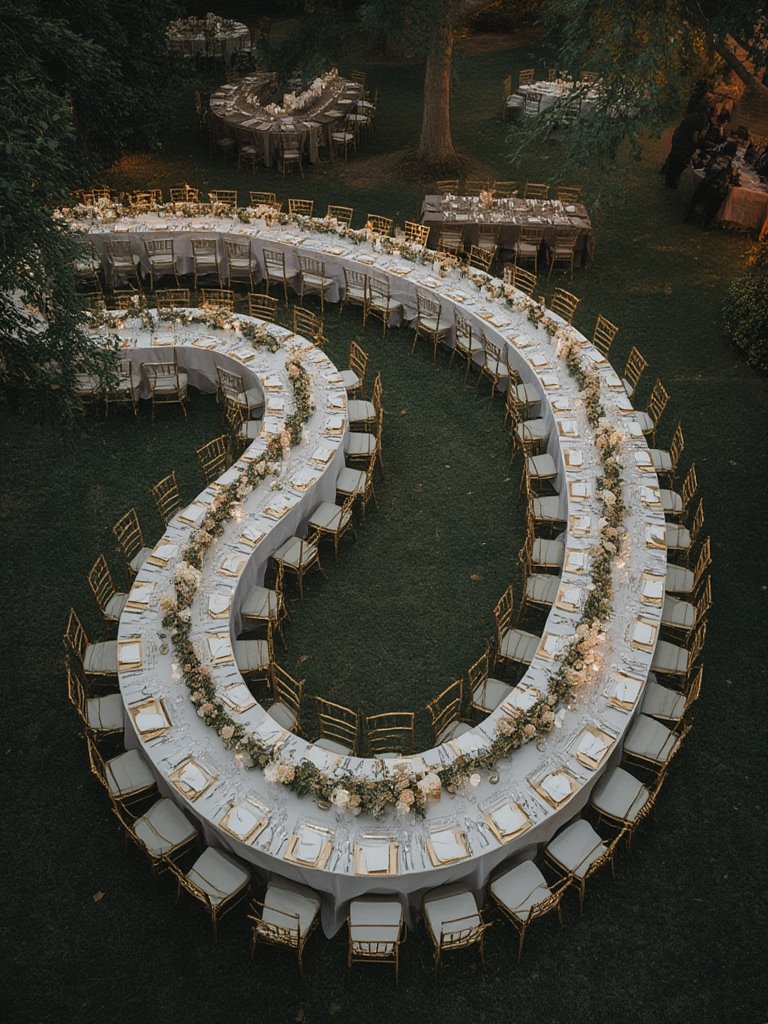 serpentine table wedding