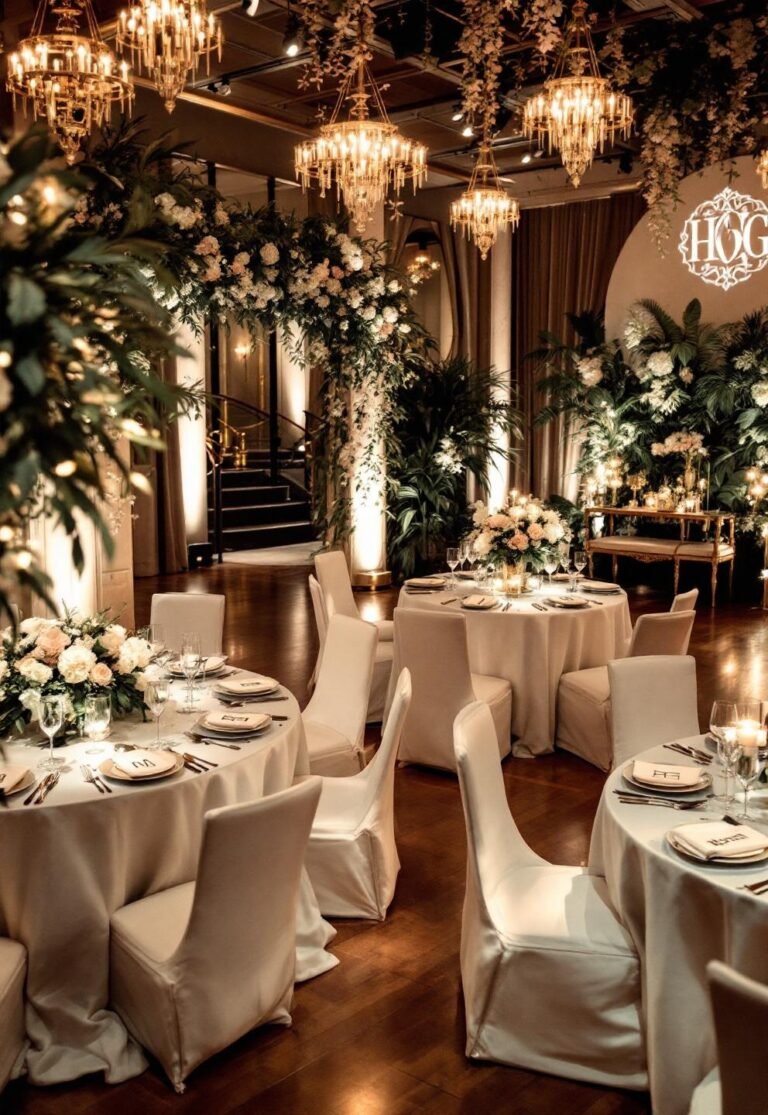 custom monogram event decor