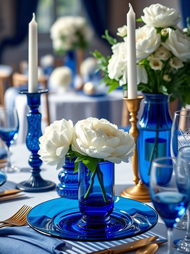 cobalt blue wedding decor - Illustration 2
