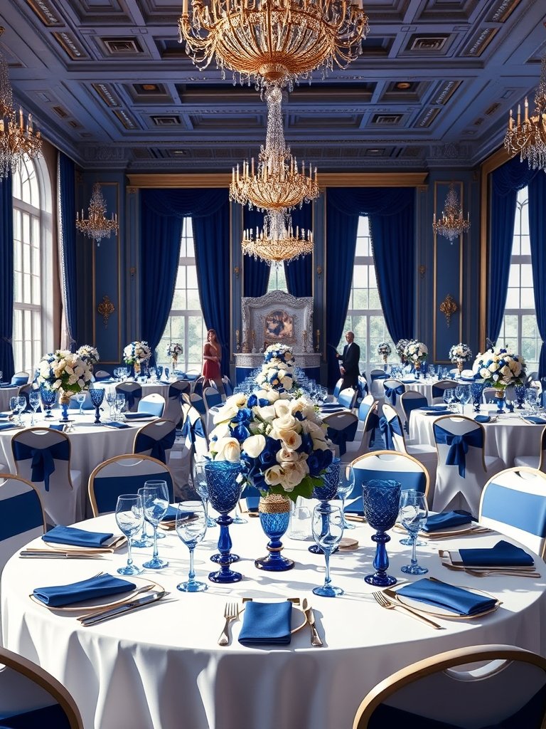 cobalt blue wedding decor - Illustration 1