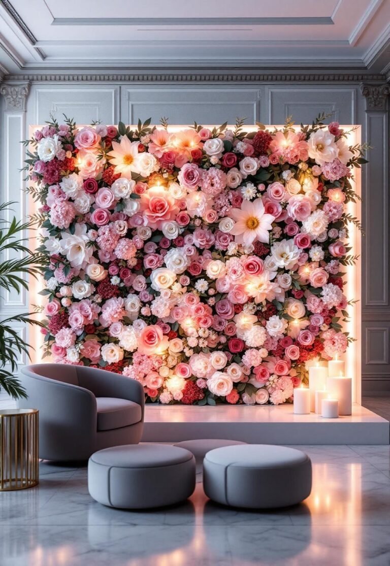 flower wall rental