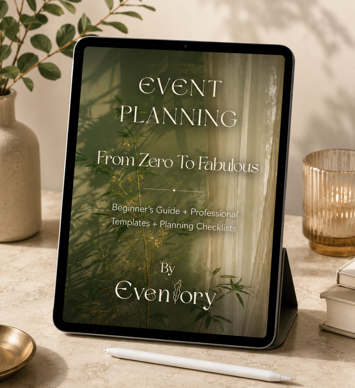 From Zero To Fabulous event planning guide shown on a tablet