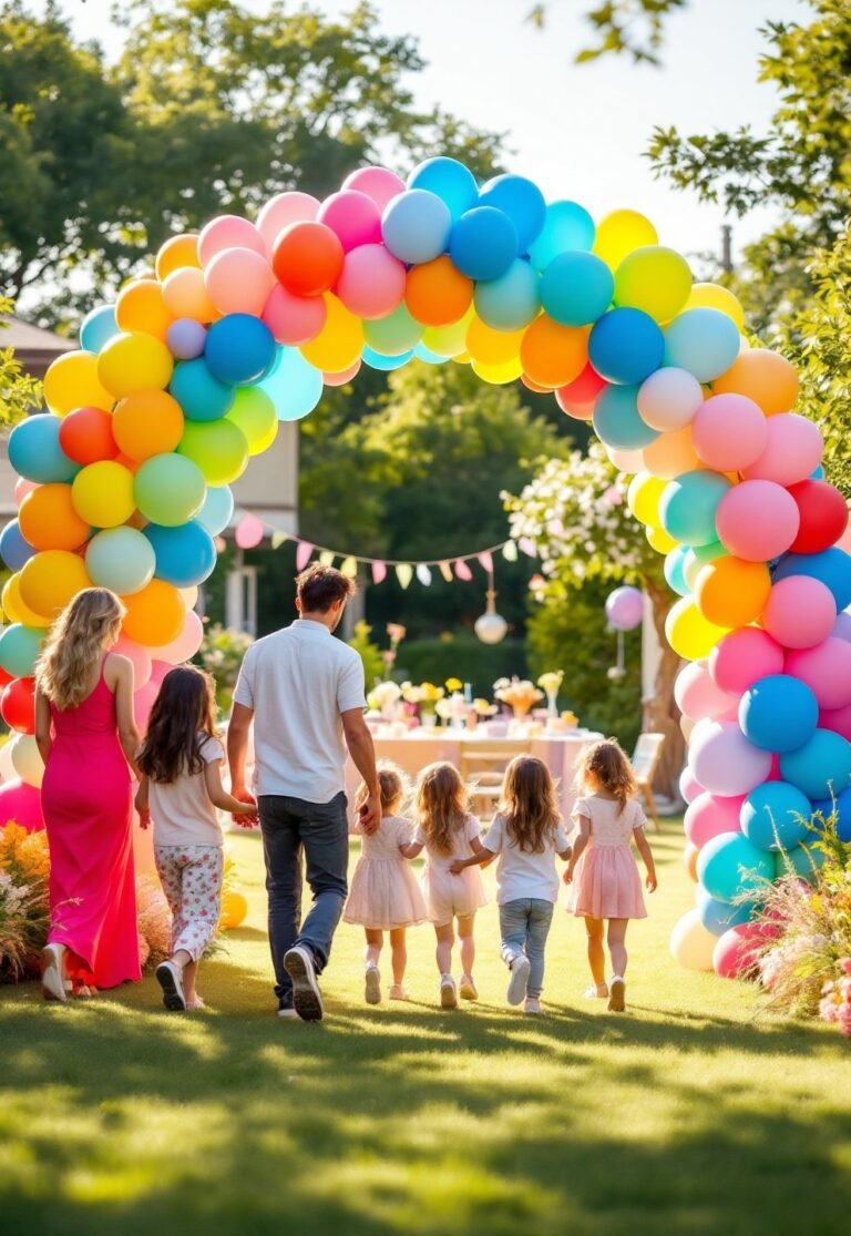 arche ballon arc en ciel