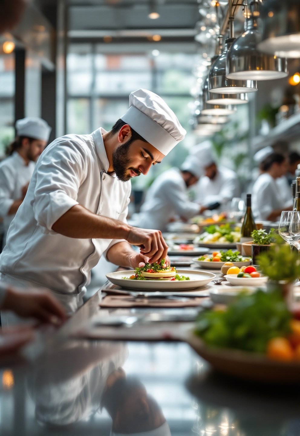 Chef MOF réalisant une découpe live lors d’un événement traiteur haut de gamme à Paris