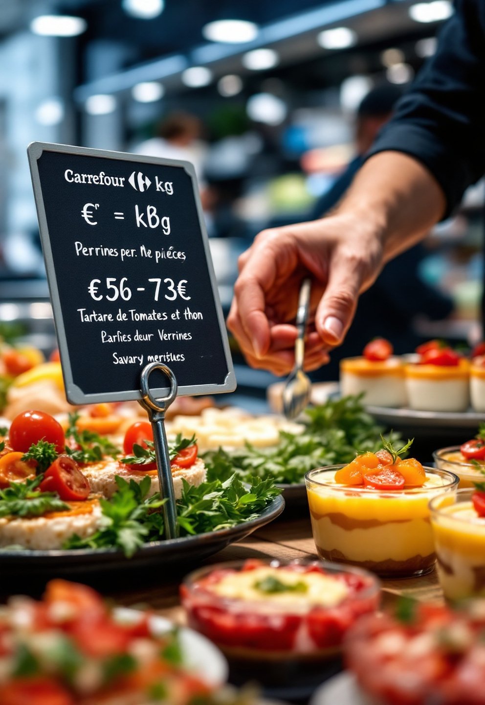 Sample Carrefour traiteur verrine ordering calendar showing date selection constraints