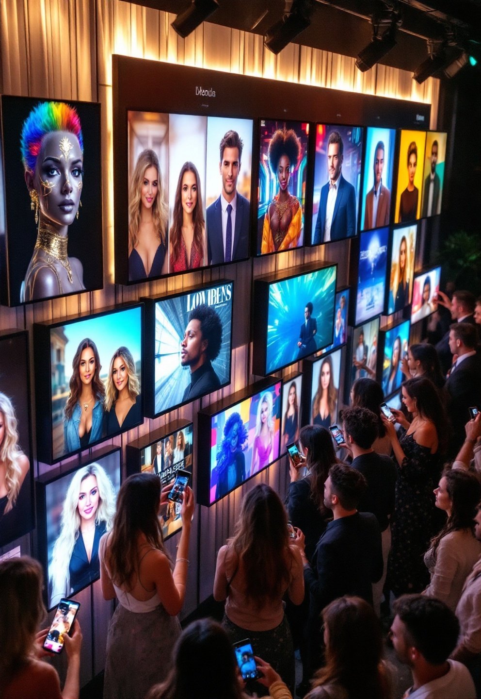 Branded AI magazine cover photo example from a corporate photo booth activation