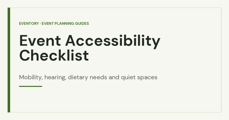 Event Accessibility Checklist: Planning for Mobility, Hearing and Dietary Needs