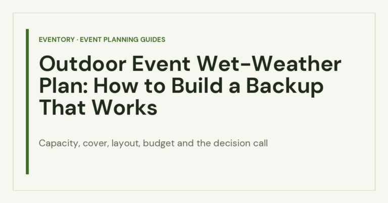 Outdoor Event Wet-Weather Plan: How to Build a Backup That Works